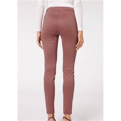 Skinny Leggings aus elastischem Gewebe mit Reißverschluss