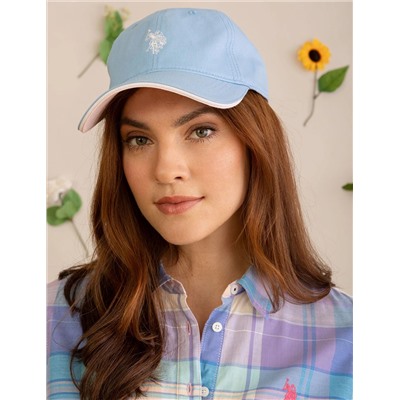 WOMENS TWILL CENTER LOGO HAT