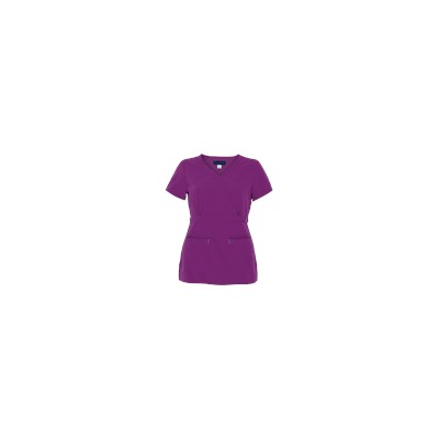 koi Sapphire Four-Way Stretch Scrubs Mock Wrap Top