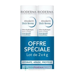 Bioderma Atoderm Stick Lèvres Ultra-Hydratant 2x4 gLot  × 2