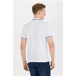 Erkek Beyaz Basic Polo Yaka Tişört