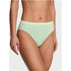 Seamless Lace-Trim High-Leg Brief Panty