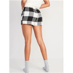 Matching Print Flannel Pajama Shorts for Women -- 2.5-inch inseam