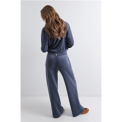 Pantalón terciopelo suave azul