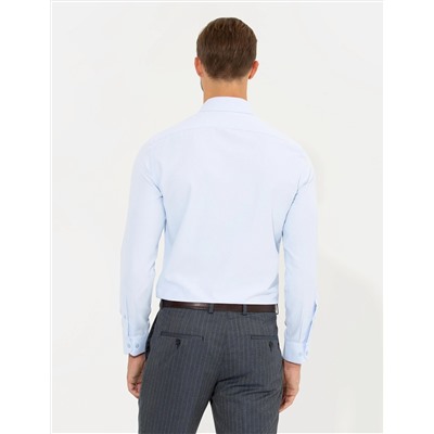 Açık Mavi Slim Fit Uzun Kollu Gömlek