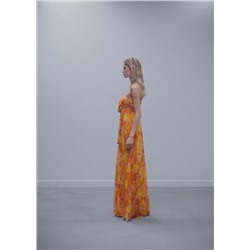 Vestido plisado escote lazo