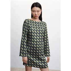 Vestido estampado corto  -  Mujer | MANGO OUTLET España