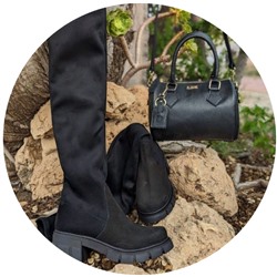 Ab.Zapatos Botas-medias 22 Negro+AB.Z PELLE GLORIA (650) negro АКЦИЯ