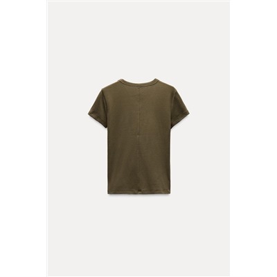 V-NECK COTTON T-SHIRT