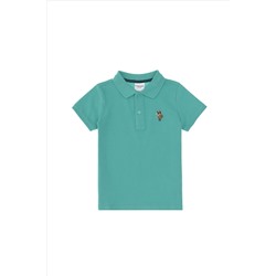 Erkek Çocuk Mint Basic Polo Yaka Tişört