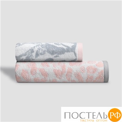 Togas ДЖИНА бел/сер/роз К-т полотенец 50х100/70х140