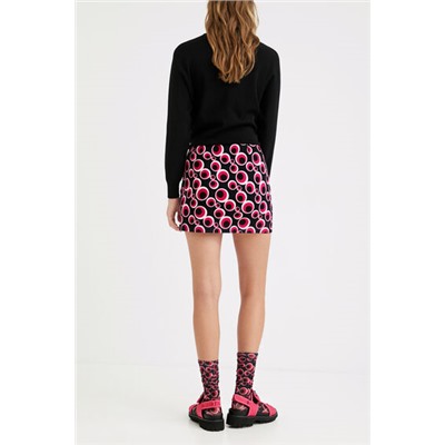 Minifalda slim círculos