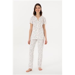 Kadın Ekru Pijama Takımı