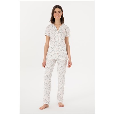 Kadın Ekru Pijama Takımı