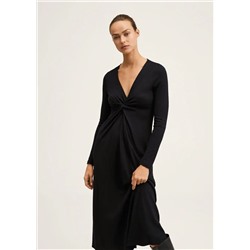 Vestido punto nudo -  Mujer | MANGO OUTLET España