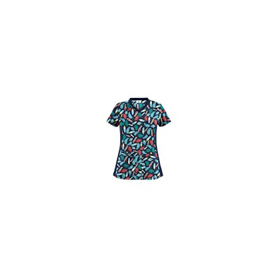 Happy Scrubs® Birds Of A Feather Navy Scrub Top