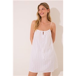 Camisón tirantes algodón blanco