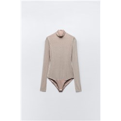 SHINY MESH BODYSUIT