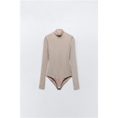 SHINY MESH BODYSUIT