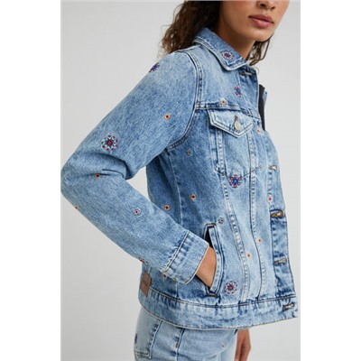 Chaqueta vaquera slim mandalas