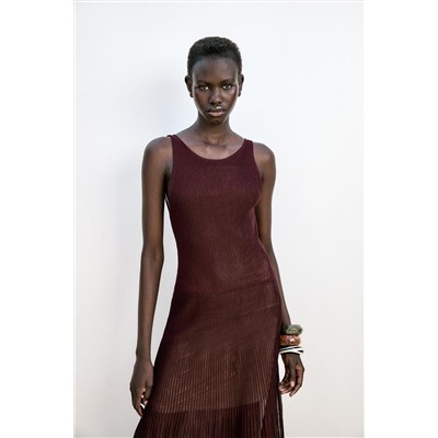RIB KNIT LONG DRESS