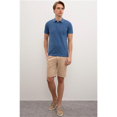 Erkek Açık Lacivert Basic Polo Yaka Tişört