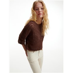 Durchbrochener Pullover