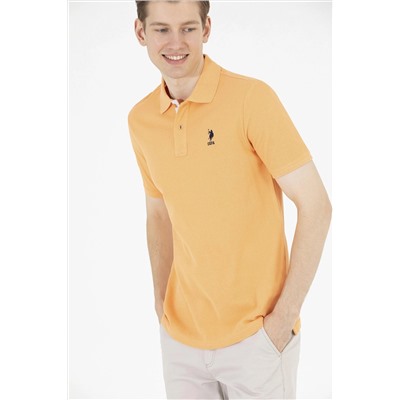 Erkek Turuncu Basic Polo Yaka Tişört