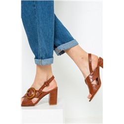 Sandalias de tacón Camel