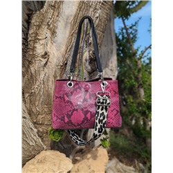 PELLE serpiente 1019 FUXIA+CINTURON BOLSOS (150)-4 (5) АКЦИЯ