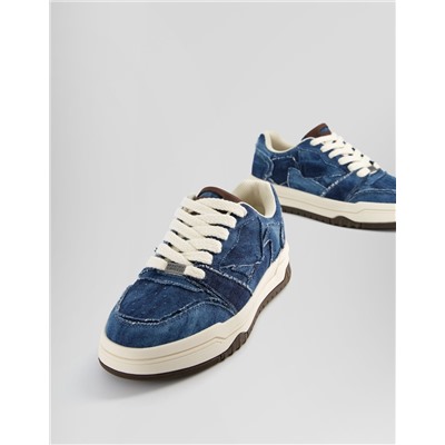 Men’s chunky denim trainers