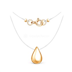 Колье из золочёного серебра (на леске) - Капля 240-20-237-1з