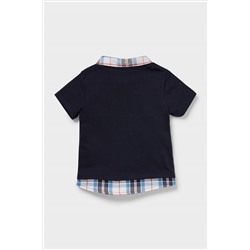 Kurzarmshirt - Bio-Baumwolle - 2-in-1-Look