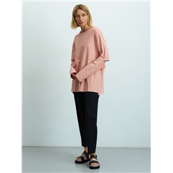 Лонгслив oversize с разрезами на локтях