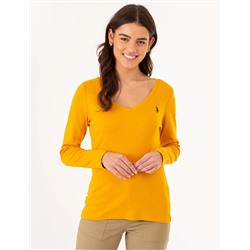 LONG SLEEVE V-NECK T-SHIRT