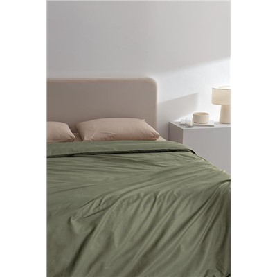 Manon King Size %100 Pamuk Ranforce Düz Nevresim - Yeşil