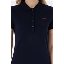 Kadın Lacivert Basic Polo Yaka Tişört