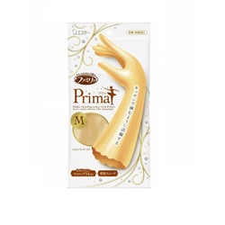 ST FAMILY PRIMA Виниловые перчатки удлиненные тонкие с фиксацией на кончиках пальцев и внутренним сухим покрытием для бытовых и хозяйственных нужд Цвет: шампанского РАЗМЕР М 1 пара