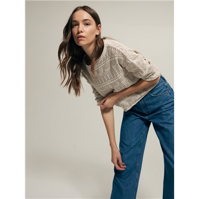 Oversize-Pullover aus Baumwolle