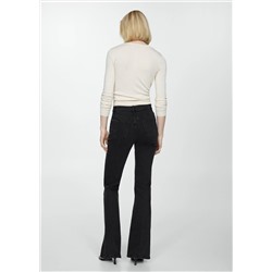 Jeans flare tiro alto