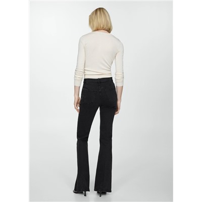 Jeans flare tiro alto