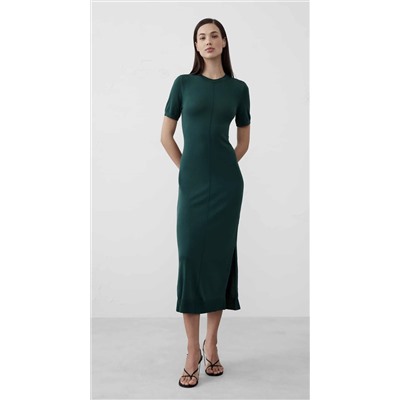 SEAMED MIDI SWEATER DRESS