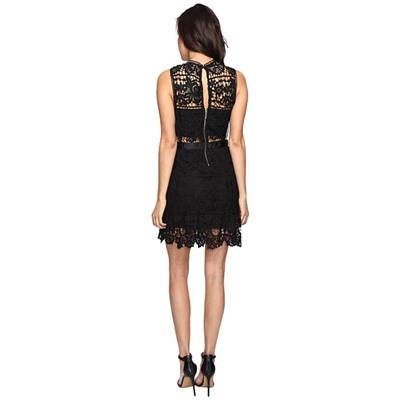 Sleeveless Lace Knit Dress