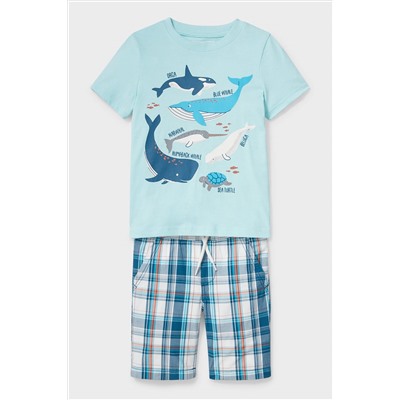 Set - Kurzarmshirt und Shorts - Bio-Baumwolle