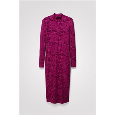 Vestido midi slim psicodelia