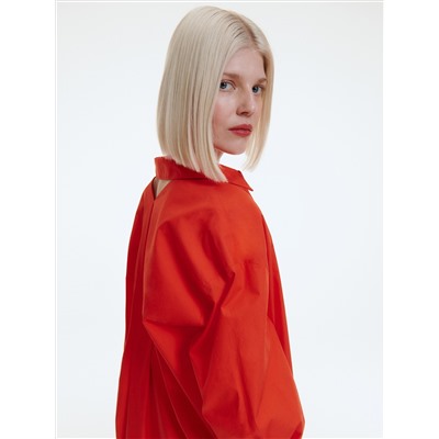 Oversize-Hemdbluse aus Baumwolle