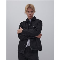 Sherpajacke aus Denim