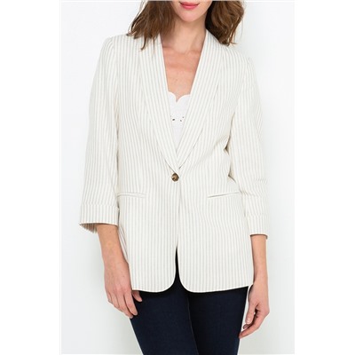 Chaqueta de lino Azul y blanco