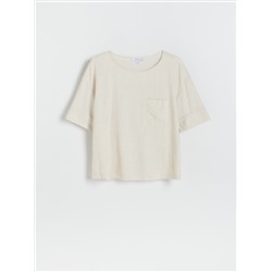Bluse aus Leinenmischung