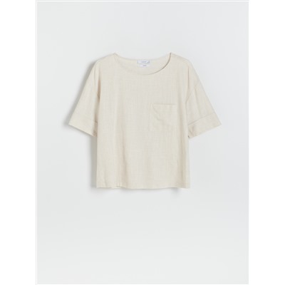 Bluse aus Leinenmischung